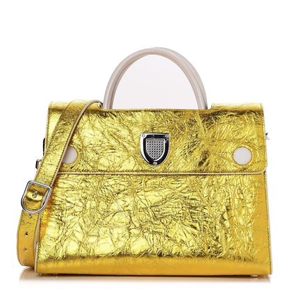 Christian Dior Metallic Calfskin Medium Diorever Flap Gold 1 of 10