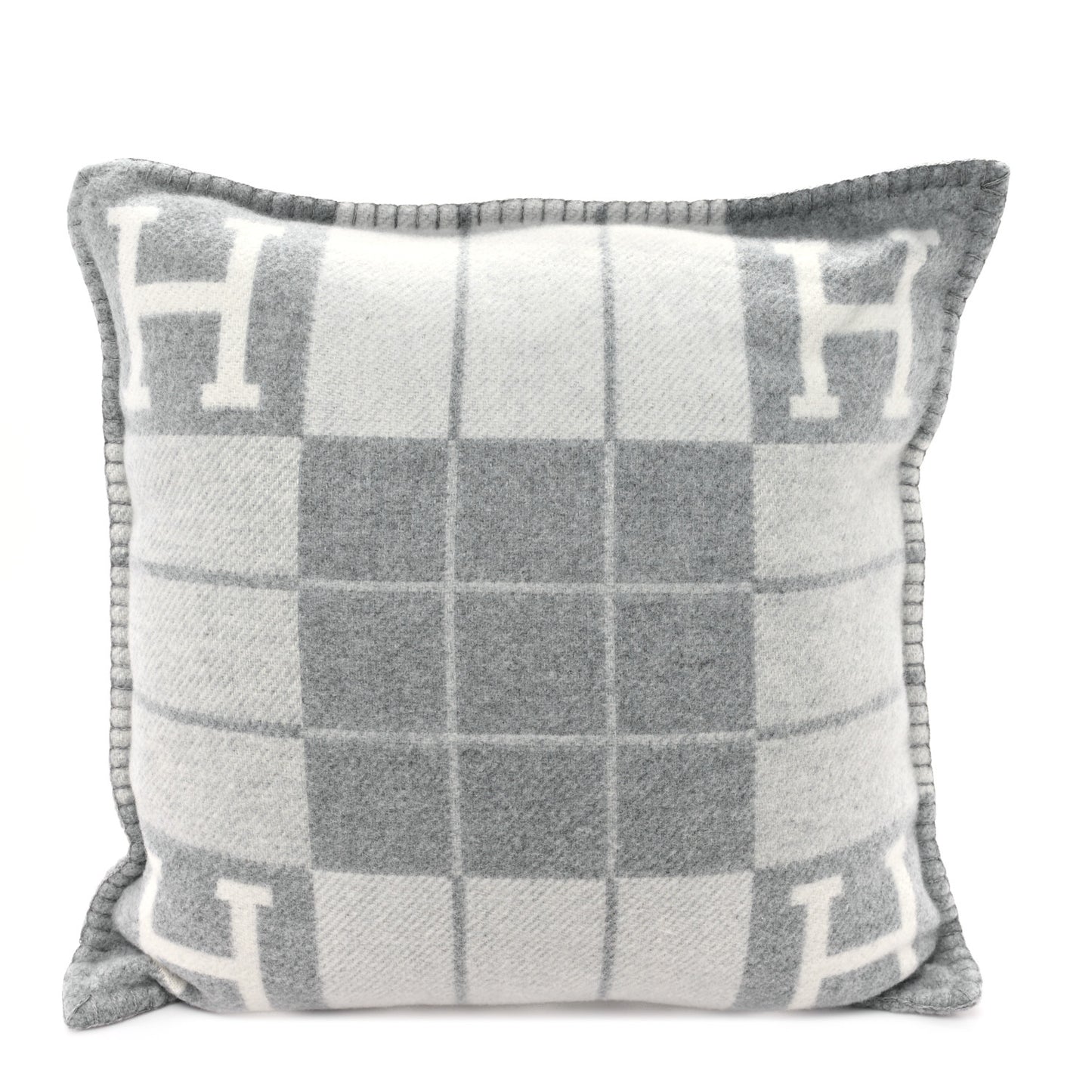 Wool Cashmere Avalon III Pillow PM Ecru Gris Clair