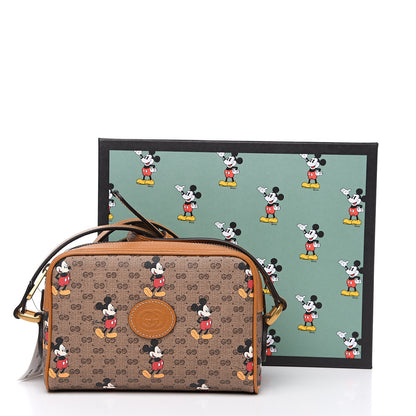 Gucci X DISNEY Mini Vintage GG Supreme Monogram Mickey Mouse Shoulder Bag Beige Vintage Sun Oil 10 of 10