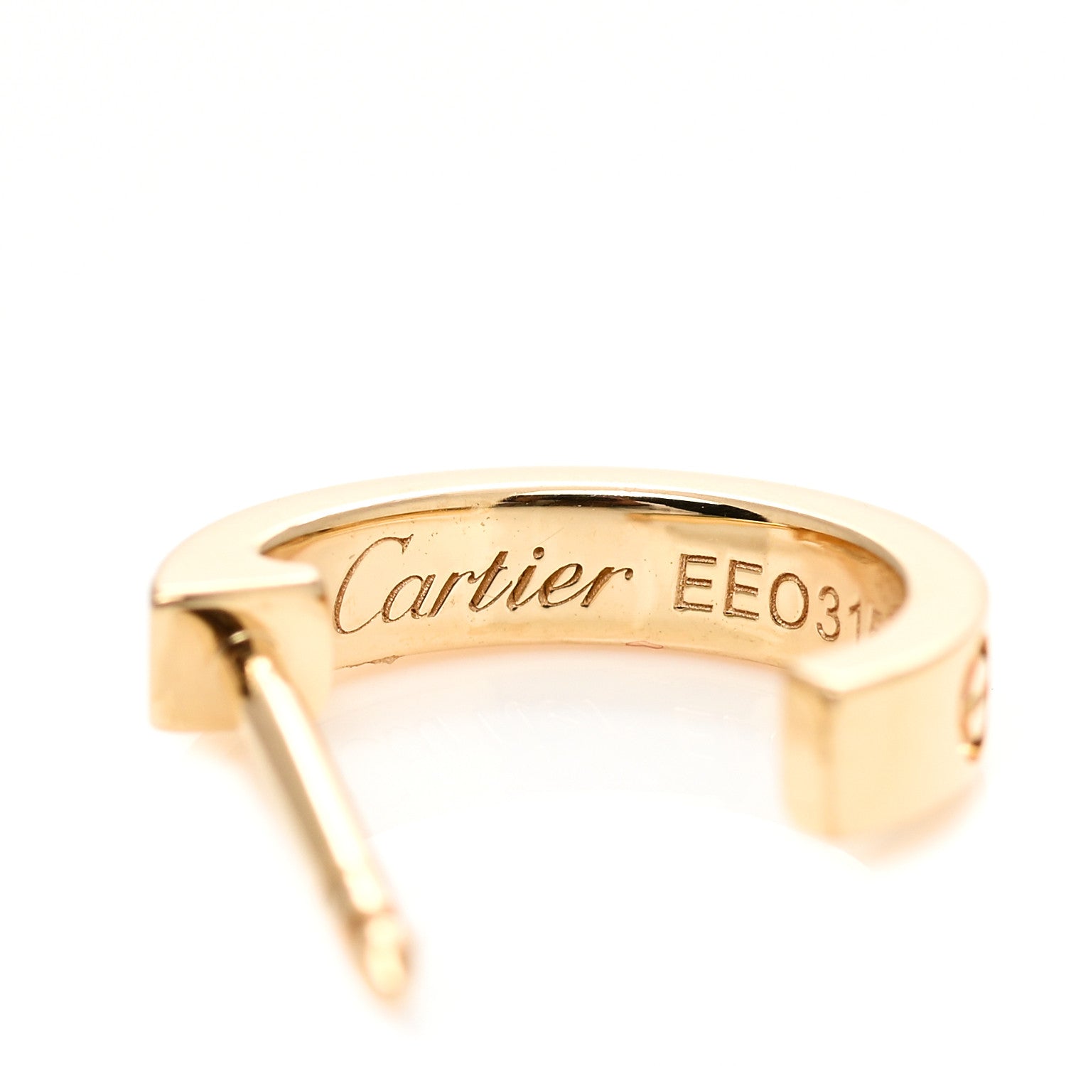 Cartier 18K Yellow Gold Small LOVE Hoop Earrings 4 of 6
