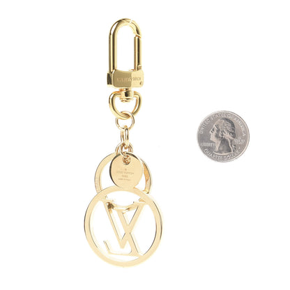 Louis Vuitton LV Circle Bag Charm Key Holder Gold 2 of 4