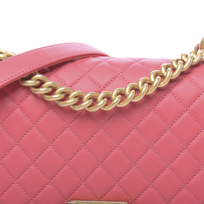 Chanel Caviar Quilted Medium Boy Flap Pink 10 of 10