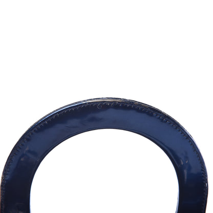 Christian Dior Metallic Patent Micro-Cannage Medium Lady Dior Blue 9 of 17