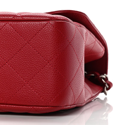 Chanel Caviar Quilted Jumbo Single Flap Red 6 of 9