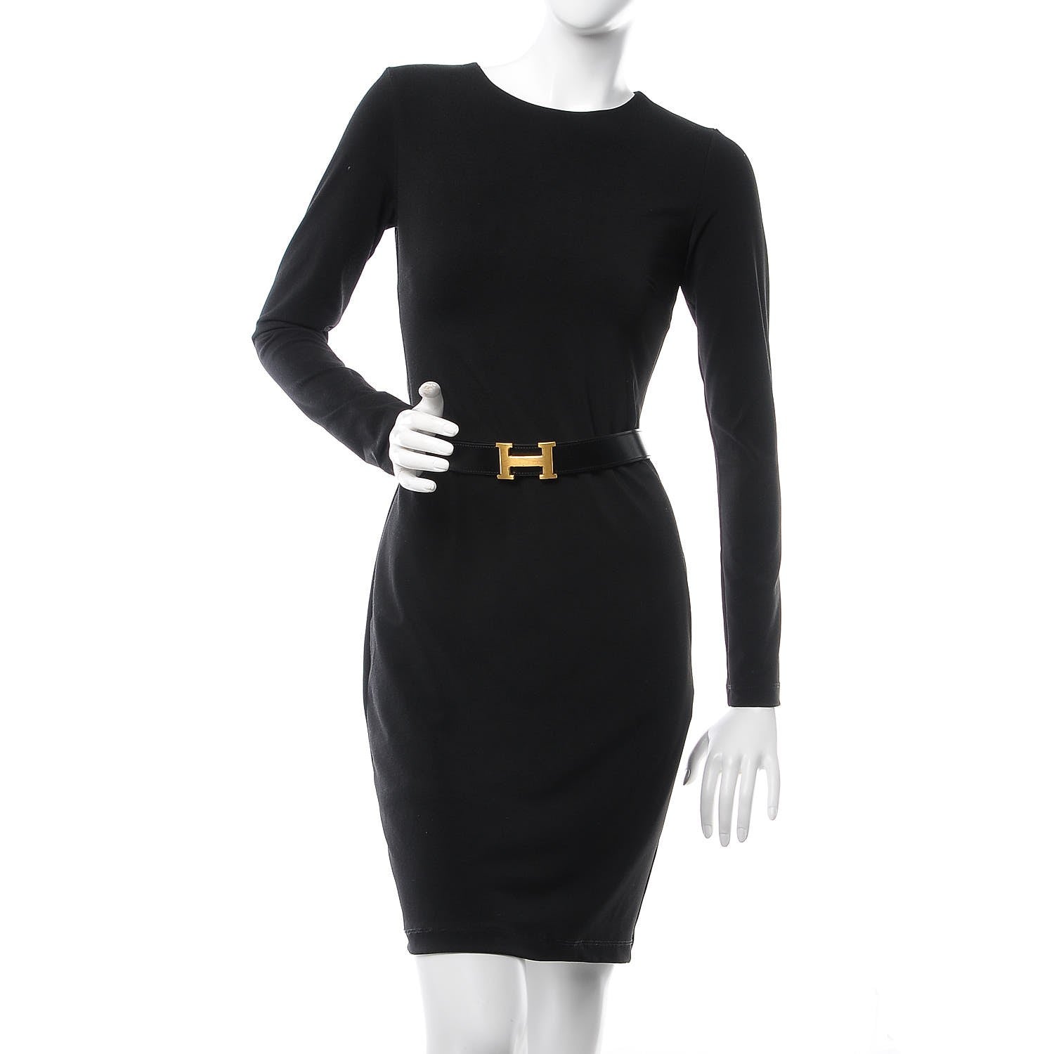 Hermes Box Togo 32mm H Belt 85 Black Gold 2 of 6