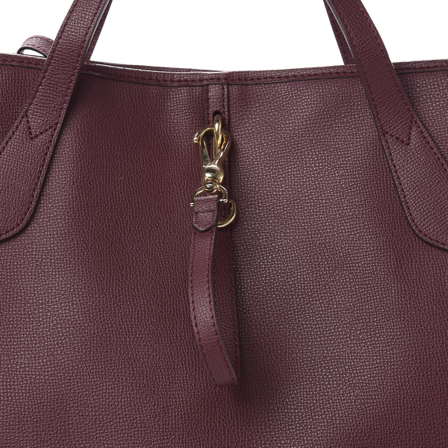 Grainy Calfskin Medium Honeybrook Tote Dark Plum