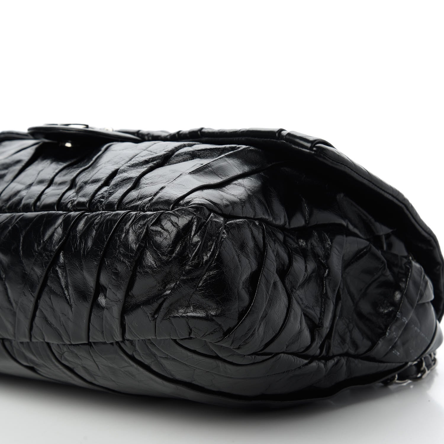 Chanel Glazed Calfskin Twisted Maxi Flap Black 7 of 10
