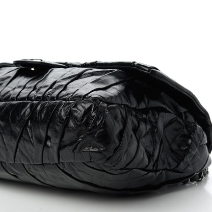 Chanel Glazed Calfskin Twisted Maxi Flap Black 7 of 10