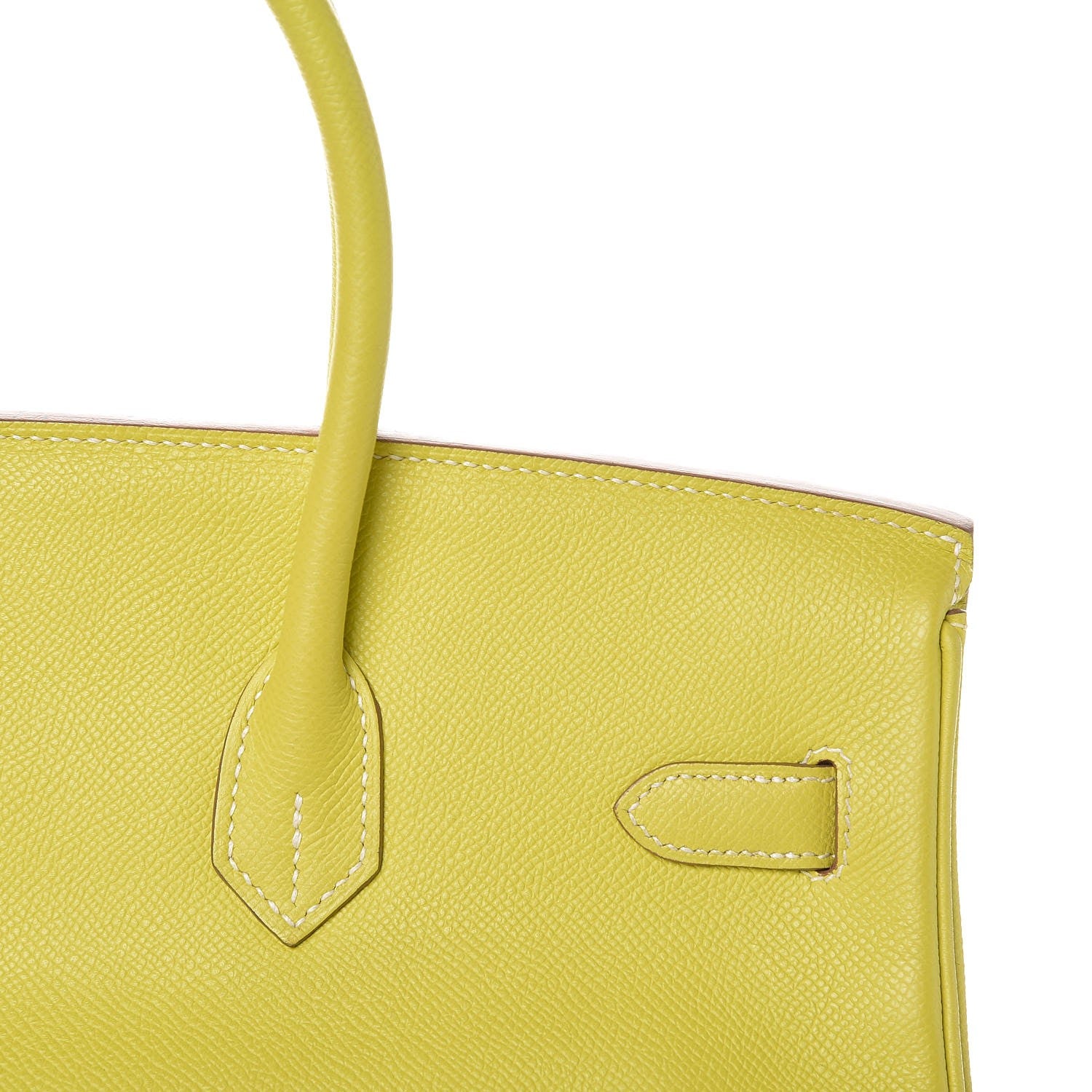 Hermes Epsom Candy Birkin 35 Lime Gris Perle 25 of 33