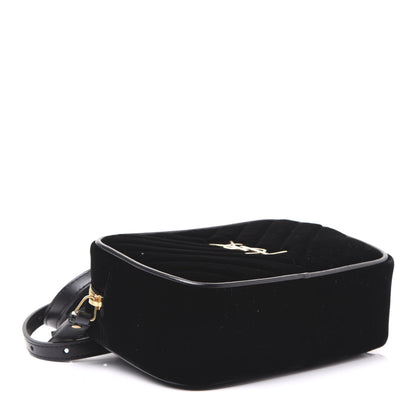Saint Laurent Velour Matelasse Monogram Lou Belt Bag Black 3 of 8