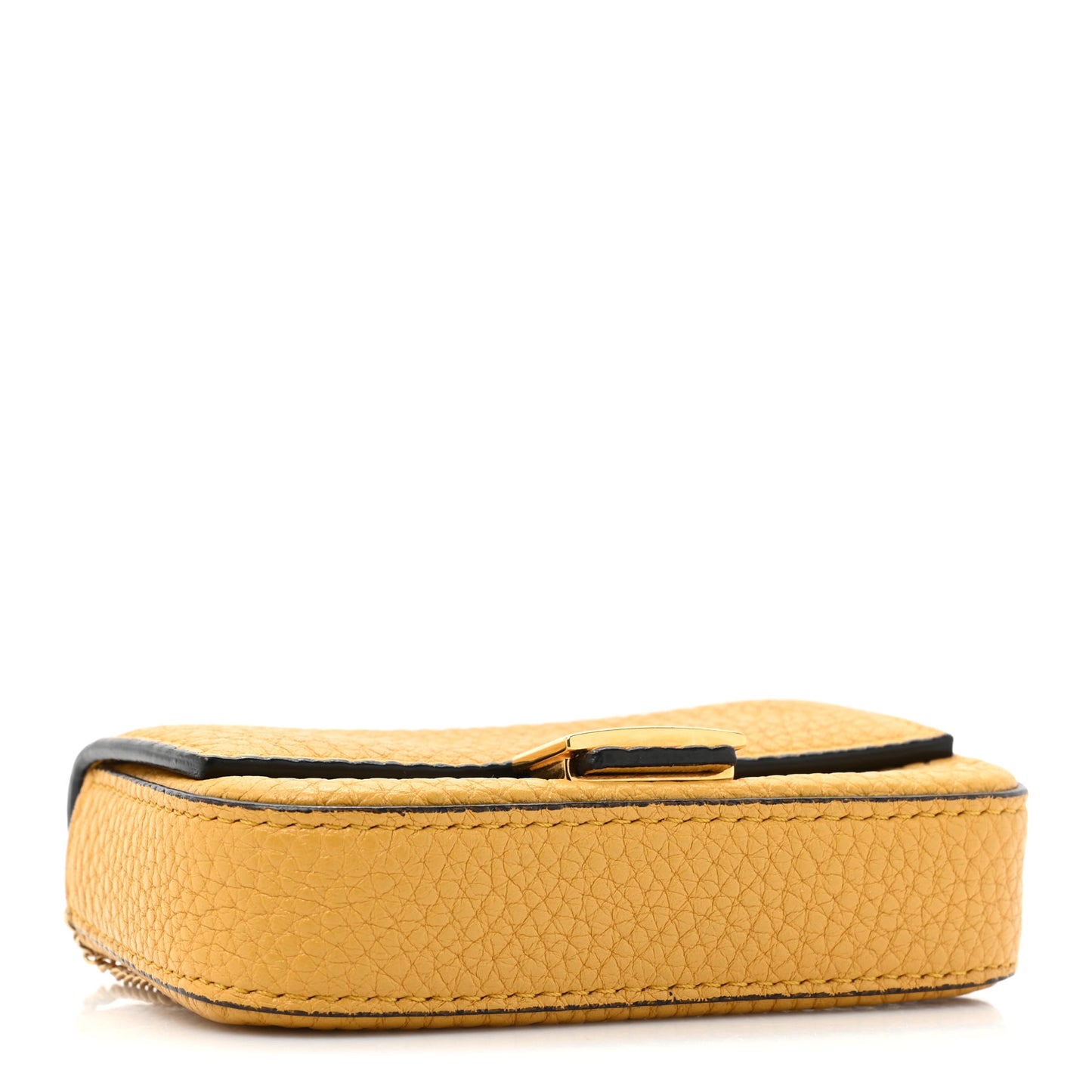 Cuoio Romano Scented Nano Baguette Charm Giallo Fendi
