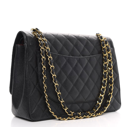 Chanel Caviar Quilted Maxi Double Flap Black 3 of 13