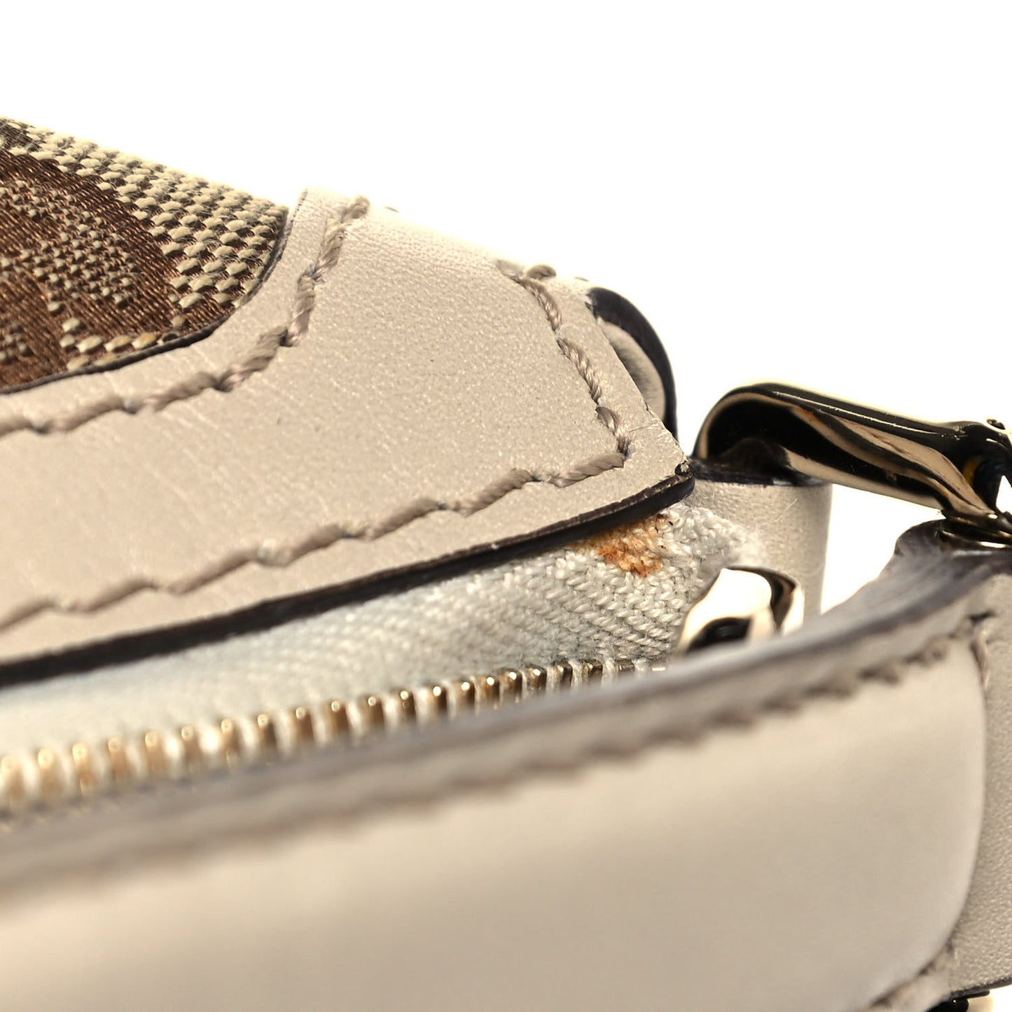 Monogram Web Medium Mayfair Hobo Tote Off White