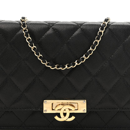 Chanel Caviar Quilted Golden Class Wallet On Chain WOC Black 9 of 12