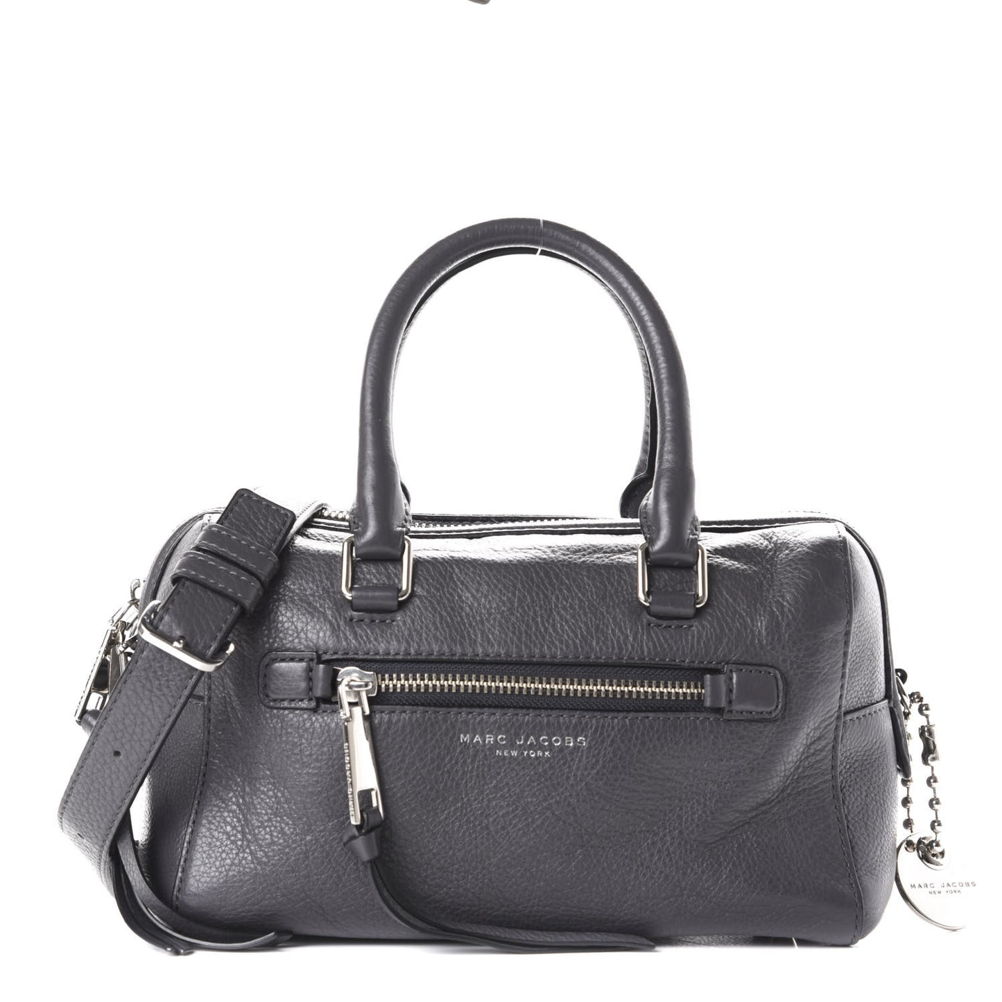 Calfskin Recruit Bauletto Satchel Tote Bag Grey