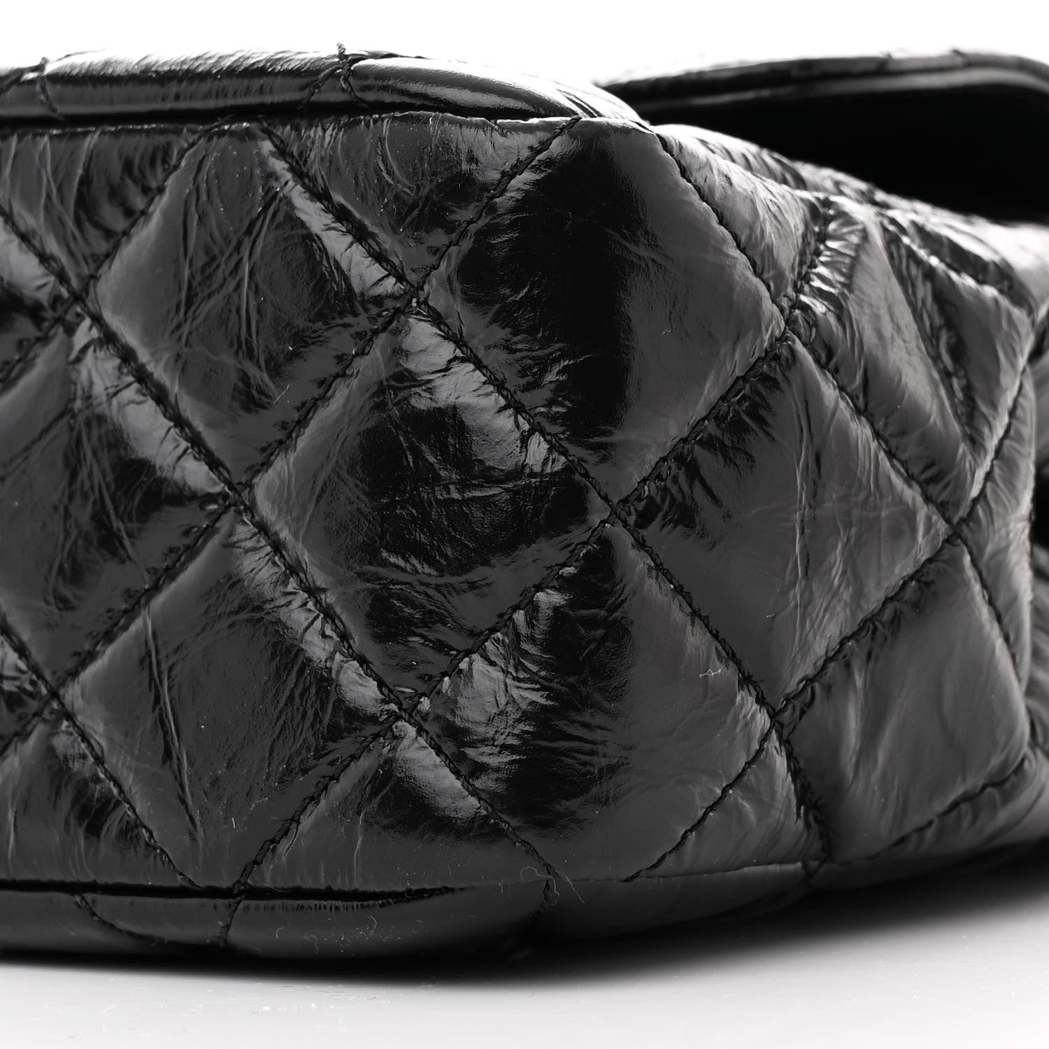Chanel Shiny Crumpled Calfskin Quilted Wavy CC Hobo Black 10 of 10