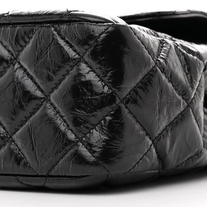 Chanel Shiny Crumpled Calfskin Quilted Wavy CC Hobo Black 10 of 10
