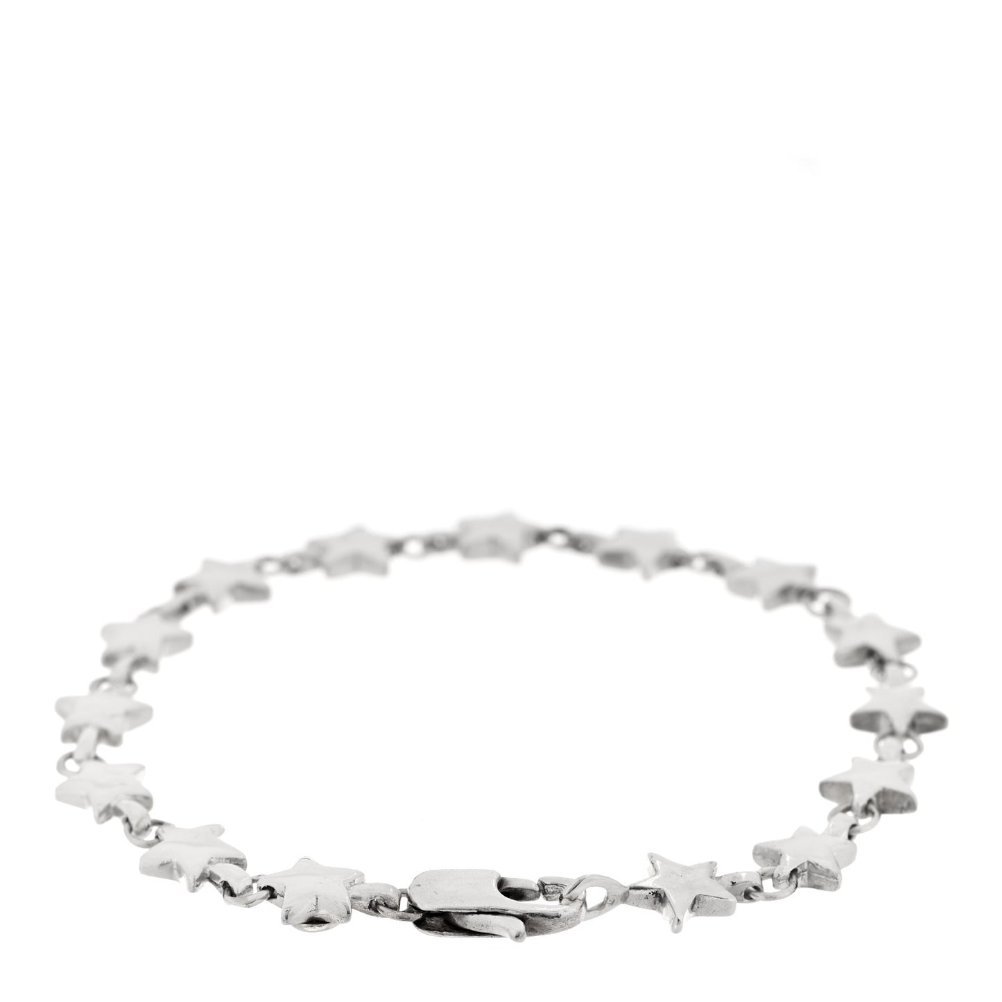 Sterling Silver Chain of Stars Bracelet
