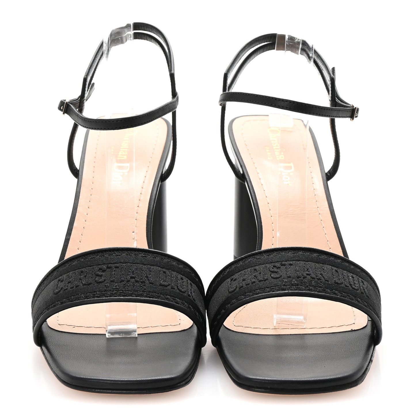 Canvas Embroidered Dway 80mm Sandals 41 Black