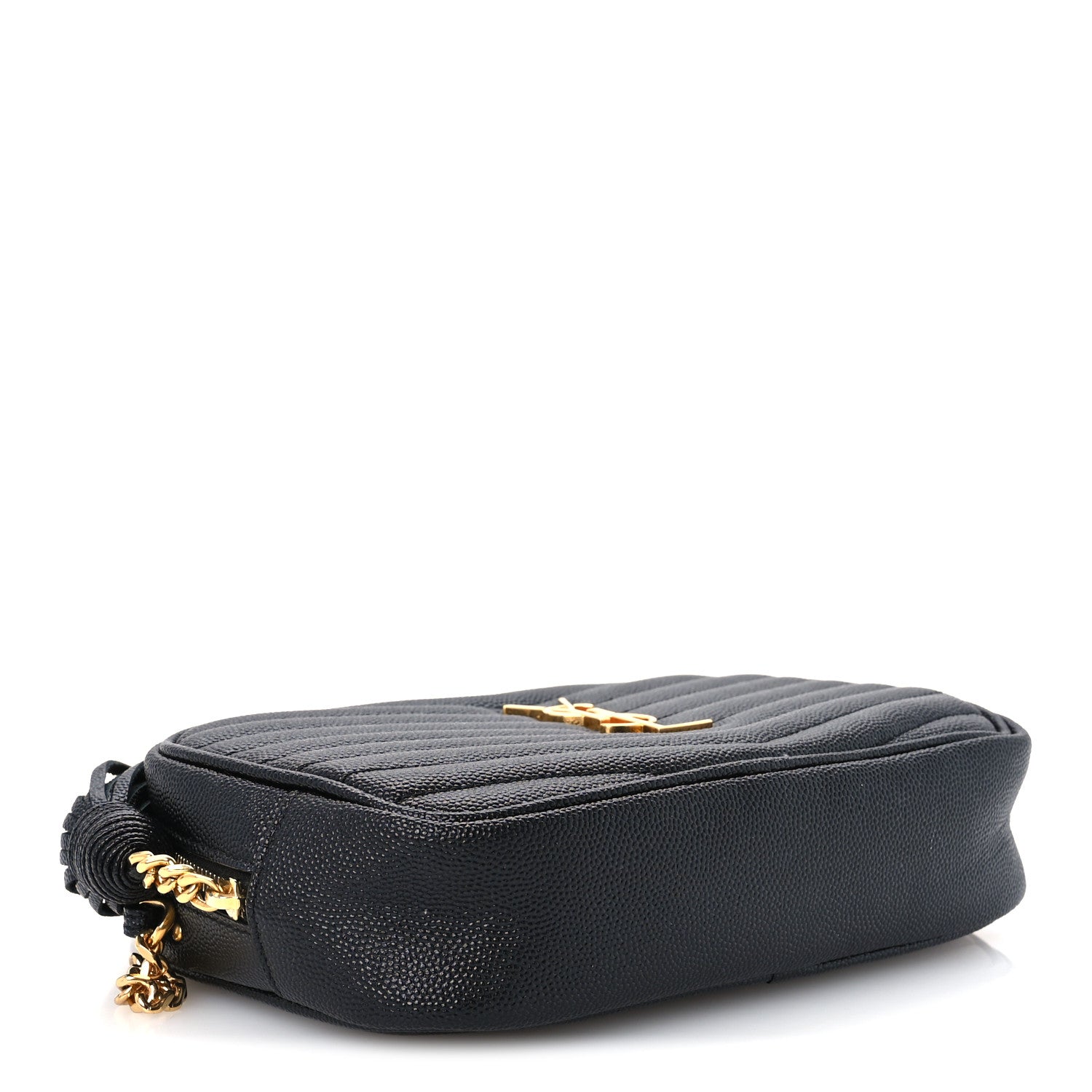 Saint Laurent Grain De Poudre Matelasse Monogram Mini Lou Camera Bag Black 4 of 10