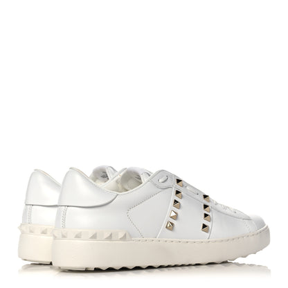 Valentino Garavani Calfskin Rockstud Untitled Open Sneakers 39 White 4 of 11