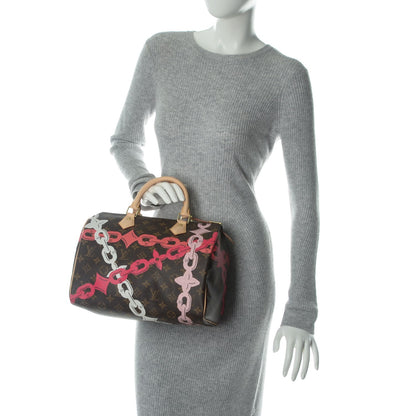 Louis Vuitton Monogram Bay Speedy 30 Rose Ballerine Poppy 2 of 7