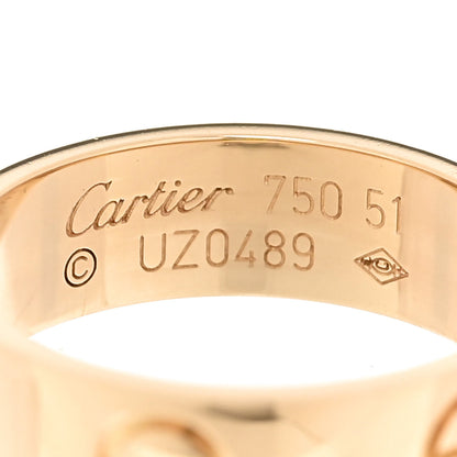 Cartier 18K Yellow Gold 5.5mm LOVE Ring 51 5.75 4 of 5