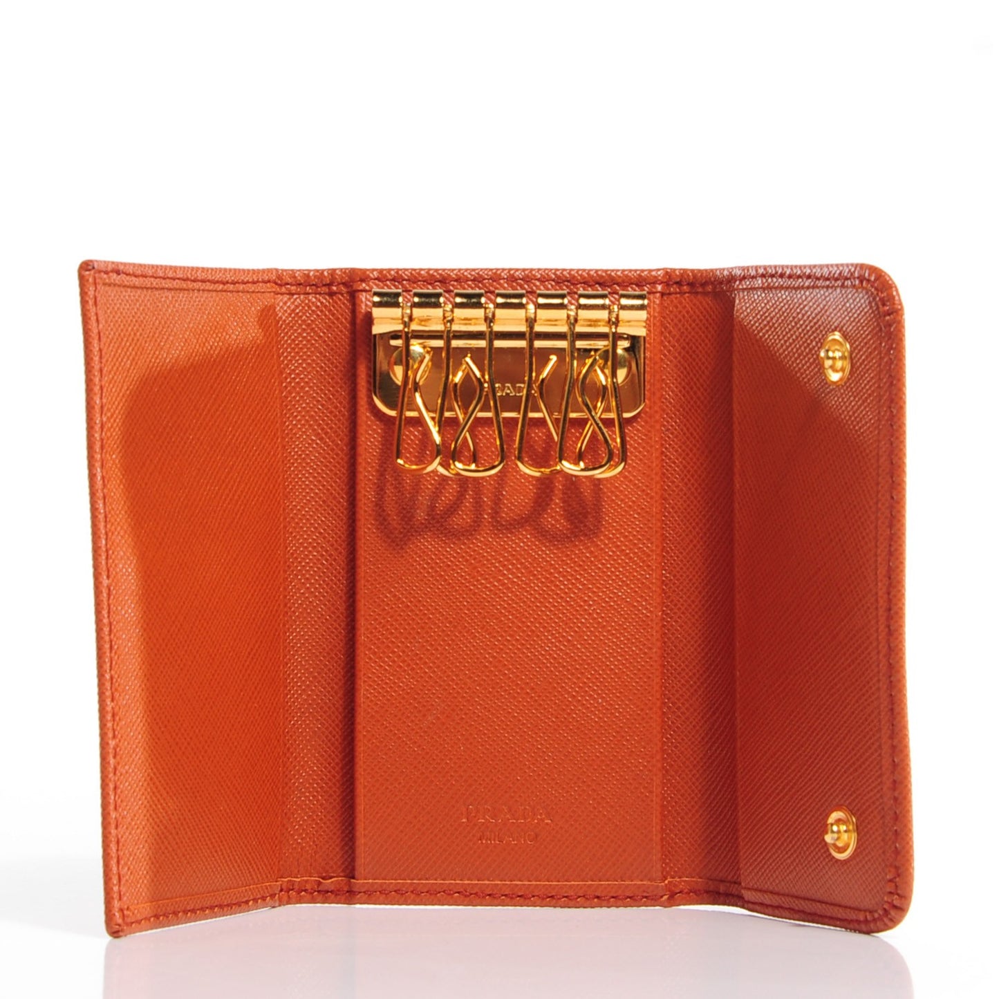 Saffiano Metal 6 Key Holder Rame