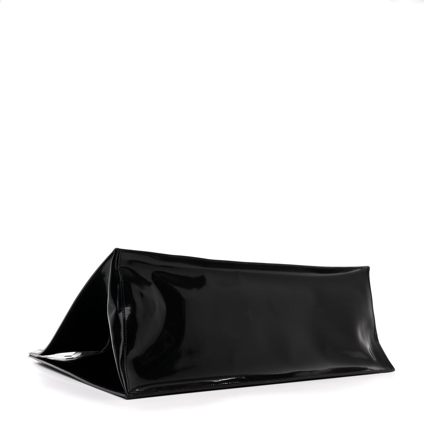 Mesh Patent Rive Gauche Tote Black