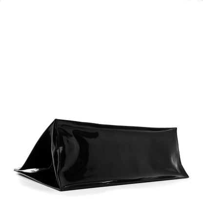 Saint Laurent Mesh Patent Rive Gauche Tote Black 4 of 12
