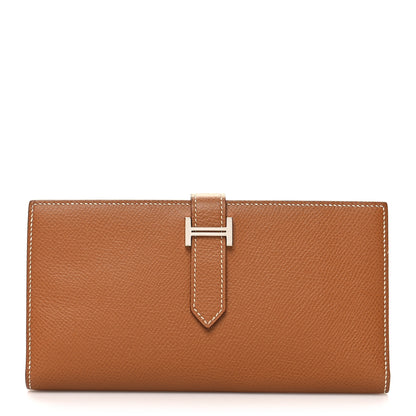 Hermes Epsom Bearn Gusset Wallet Gold 1 of 9