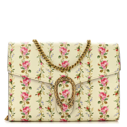 Gucci Calfskin Floral Print Mini Dionysus Chain Wallet Ivory Pink 1 of 12