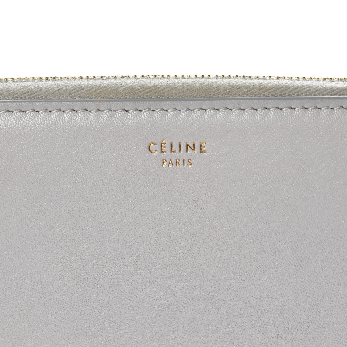 Lambskin Large Zip Around Multifunction Wallet Grey