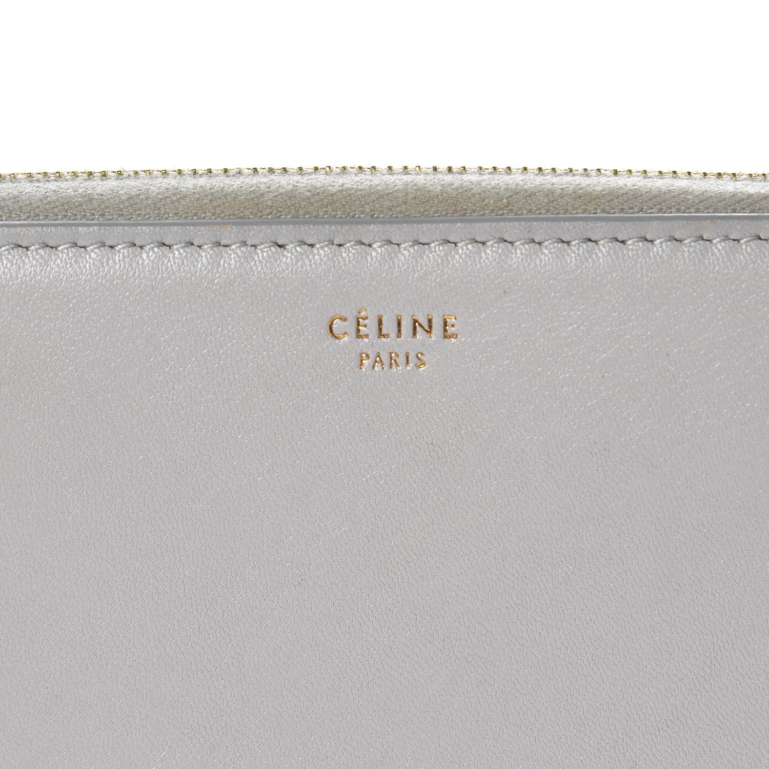 Celine Lambskin Large Zip Around Multifunction Wallet Grey 6 of 14