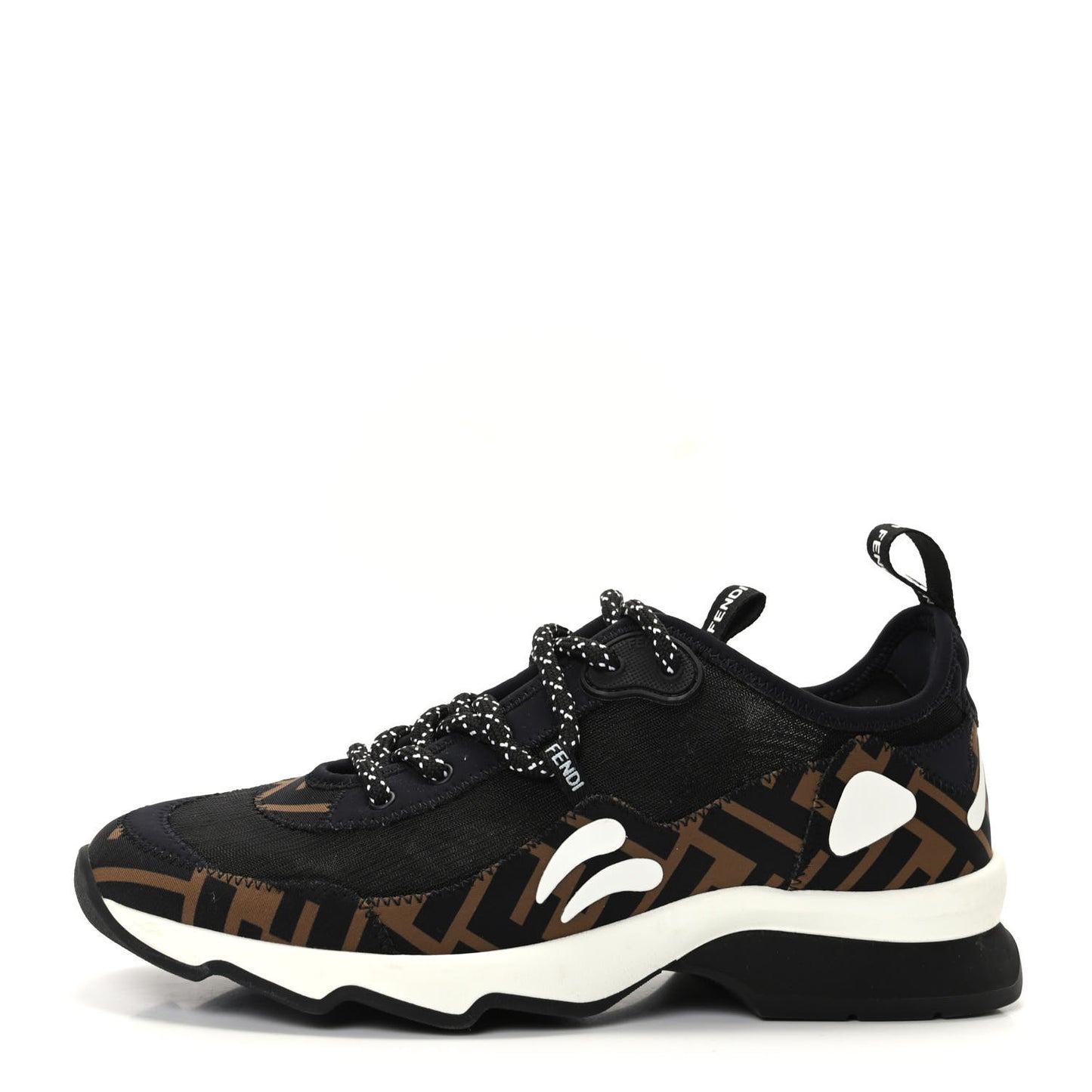 Technical Mesh Lycra FFreedom Patchwork Sneakers 36.5 Black Tobacco
