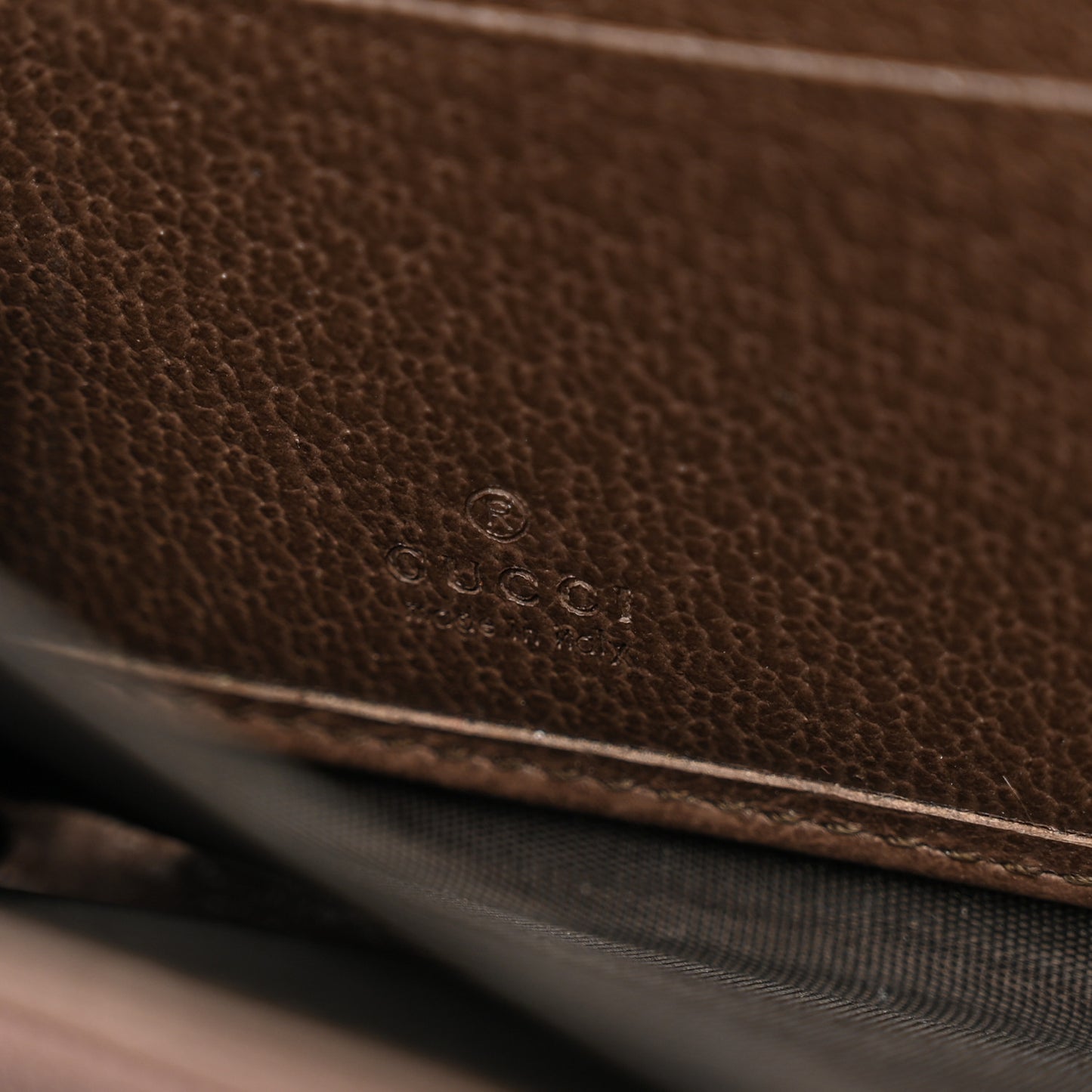 GG Supreme Monogram Web Ophidia Zip Around Wallet Brown