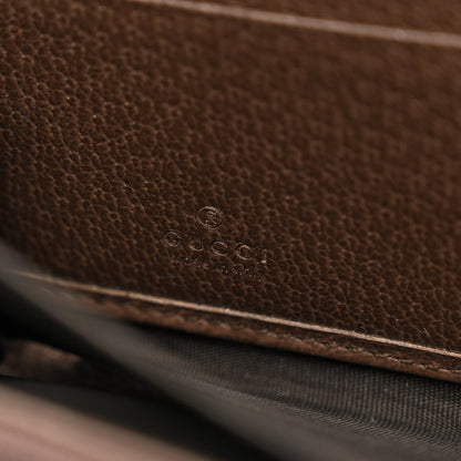 Gucci GG Supreme Monogram Web Ophidia Zip Around Wallet Brown 6 of 10