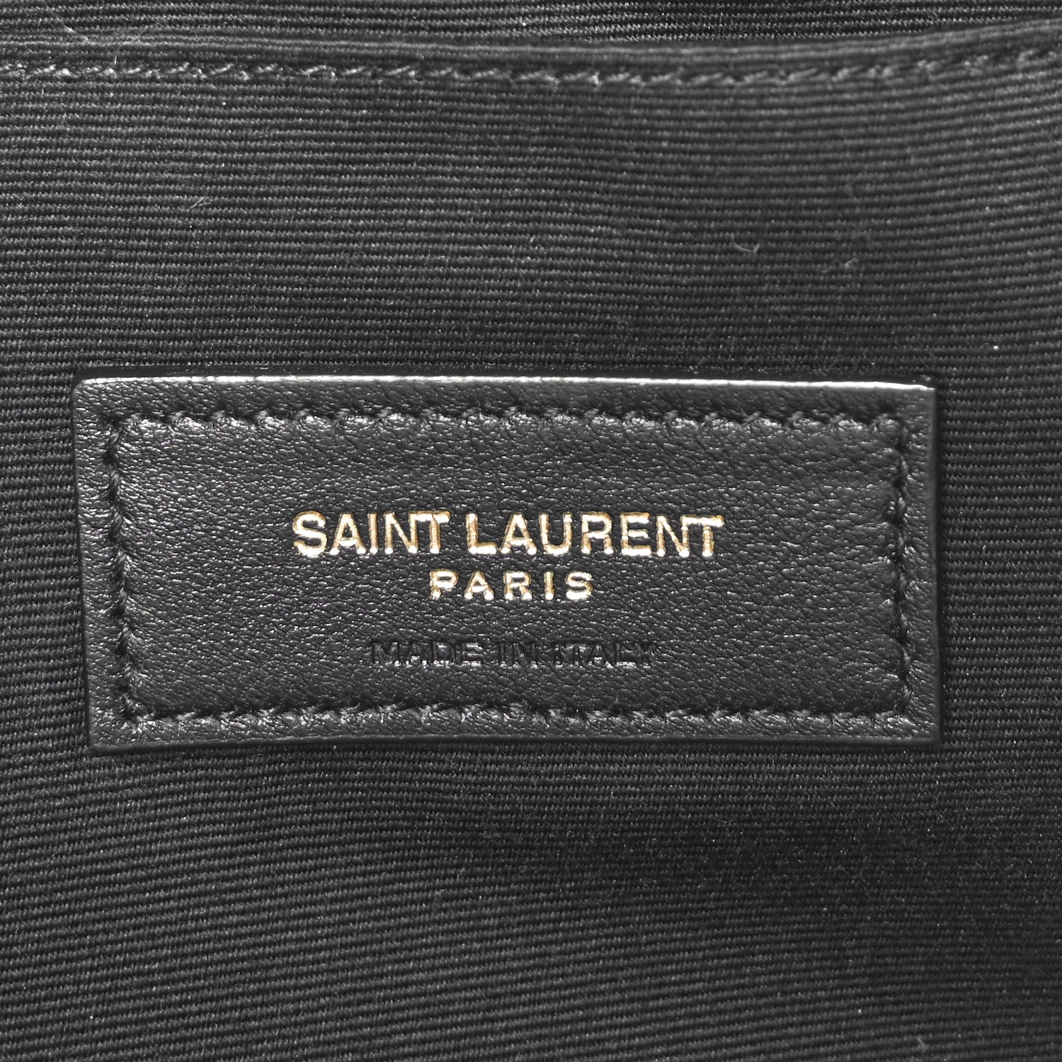Saint Laurent Calfskin Crocodile Embossed Tablet Pouch Black 6 of 8
