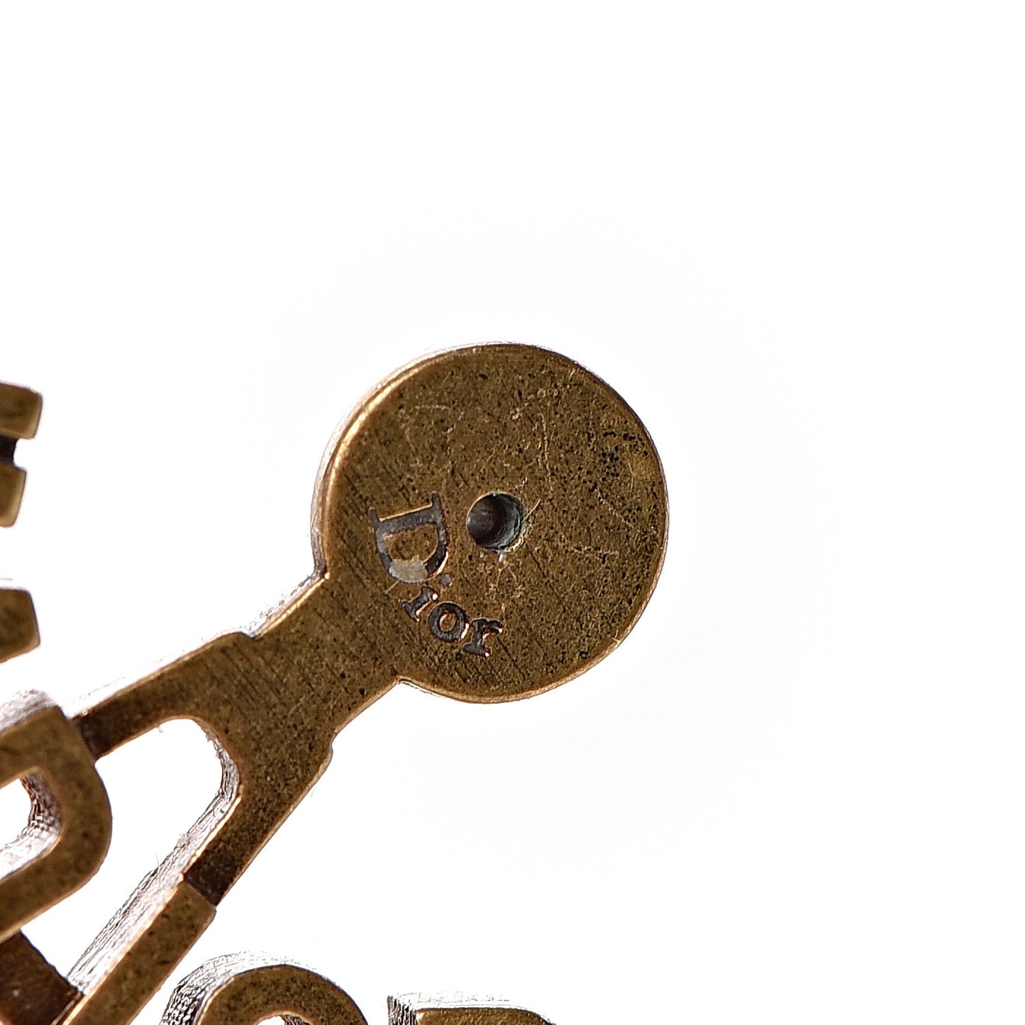 Metal J'Adior Earrings Aged Gold