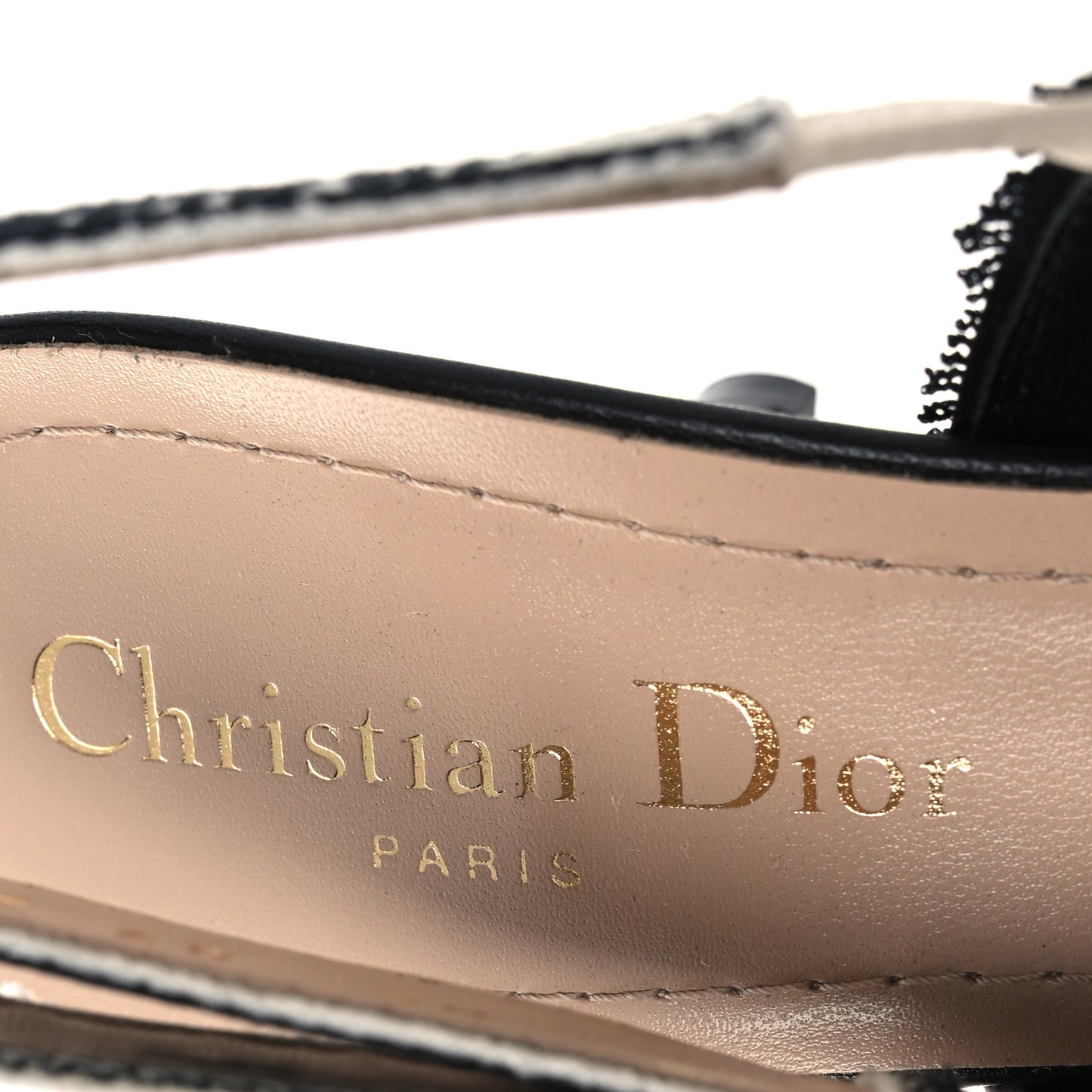 Mesh Butterly Embroidered J'Adior Slingback 65mm Pumps 36 Black