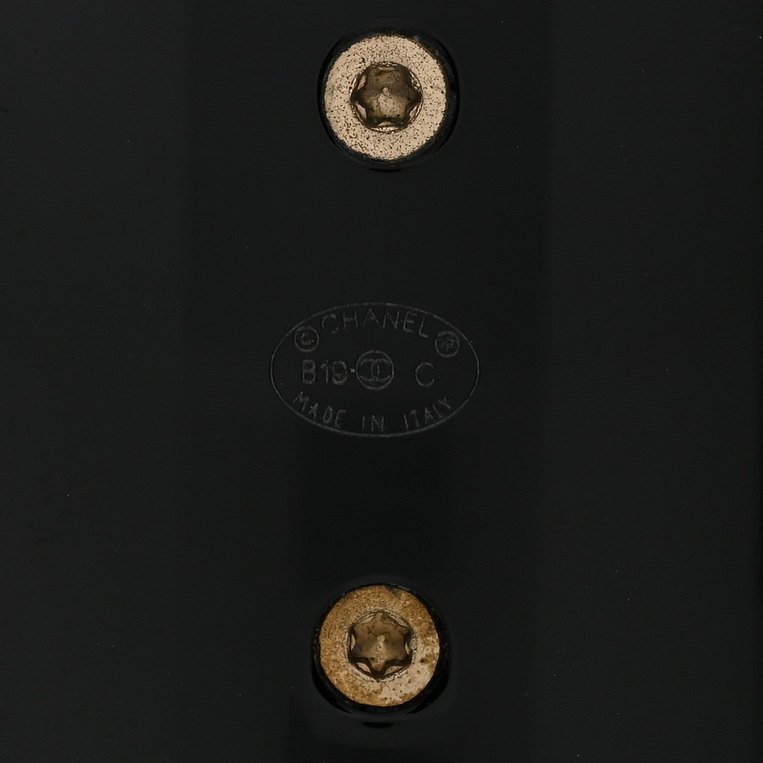 Chanel Resin CC Cuff Gold Black 4 of 4