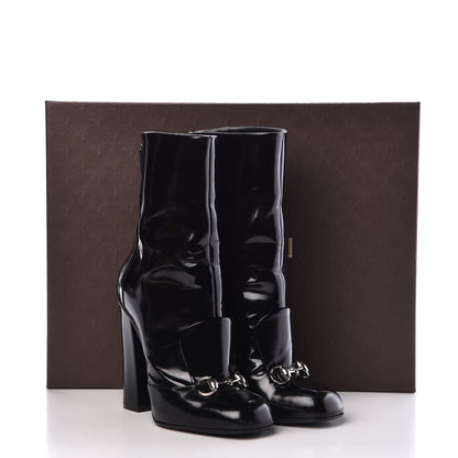 Gucci Patent Twiggy Horsebit Boot 36.5 Black 12 of 12