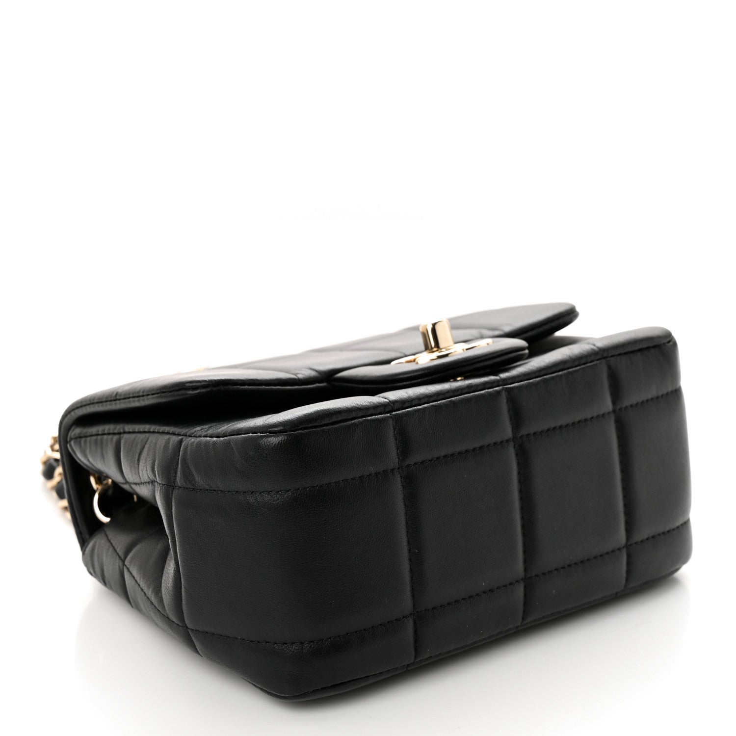 Chanel Lambskin Resin Crystal Square Quilted Mini Monacoco Flap Black 4 of 11