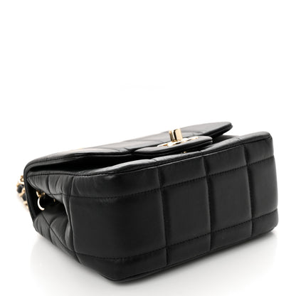 Chanel Lambskin Resin Crystal Square Quilted Mini Monacoco Flap Black 4 of 11