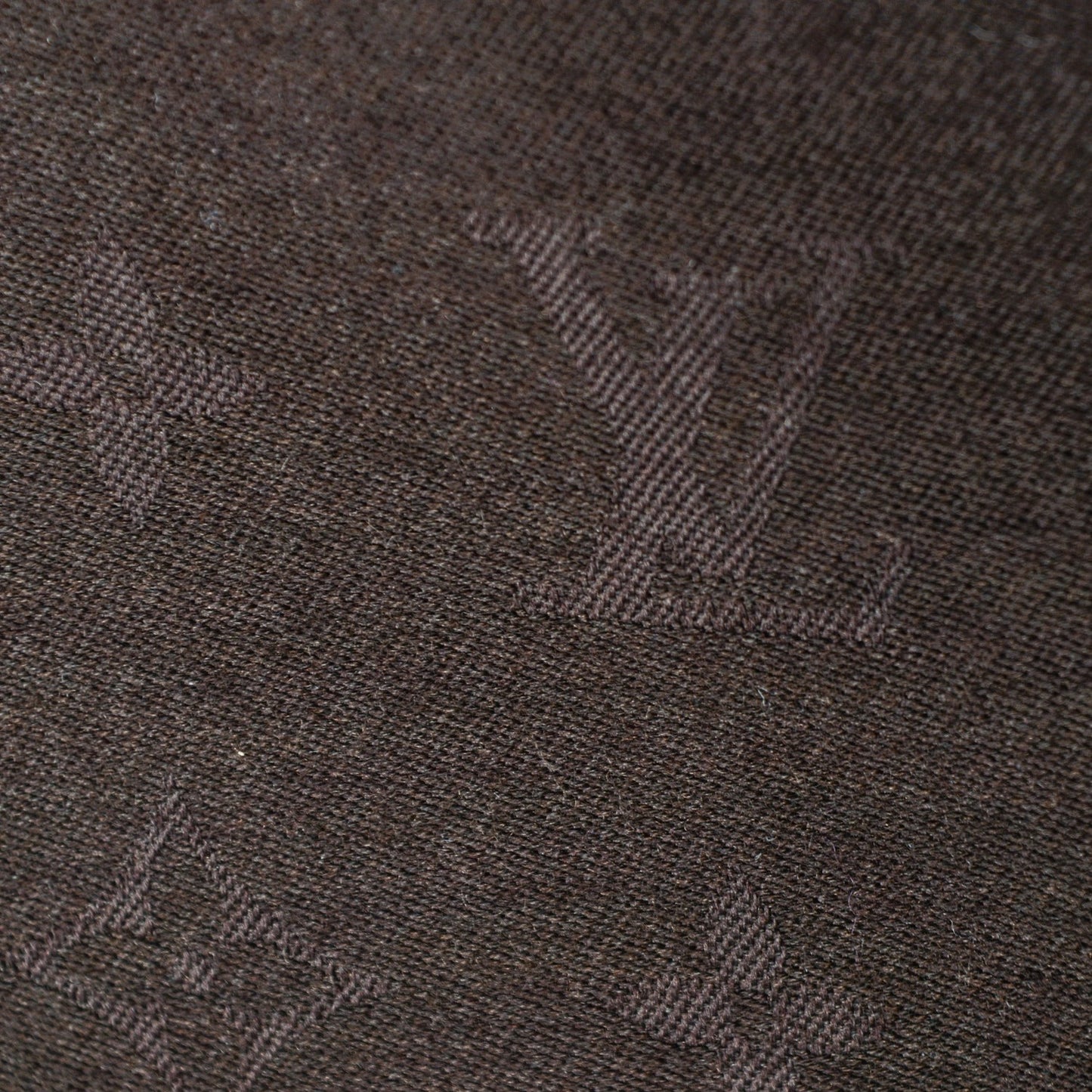 Silk Cashmere Monogram Damier Stole Brown