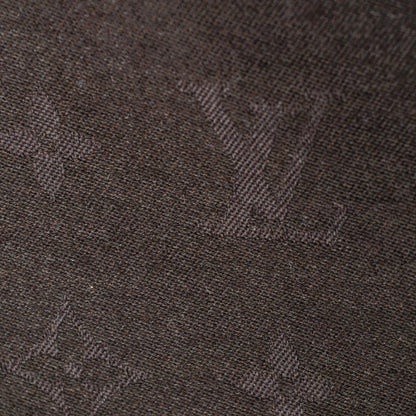 Louis Vuitton Silk Cashmere Monogram Damier Stole Brown 5 of 5