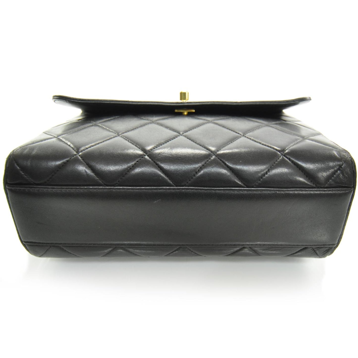 Lambskin Quilted Flap Bag Black