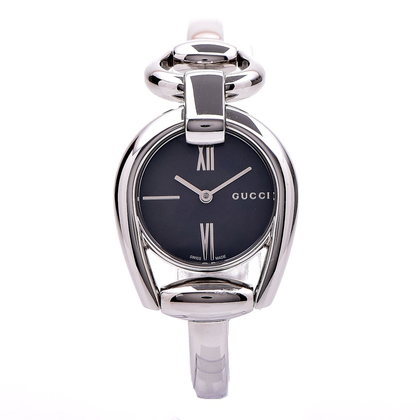 Stainless Steel 28mm Horsebit Quartz Watch Black