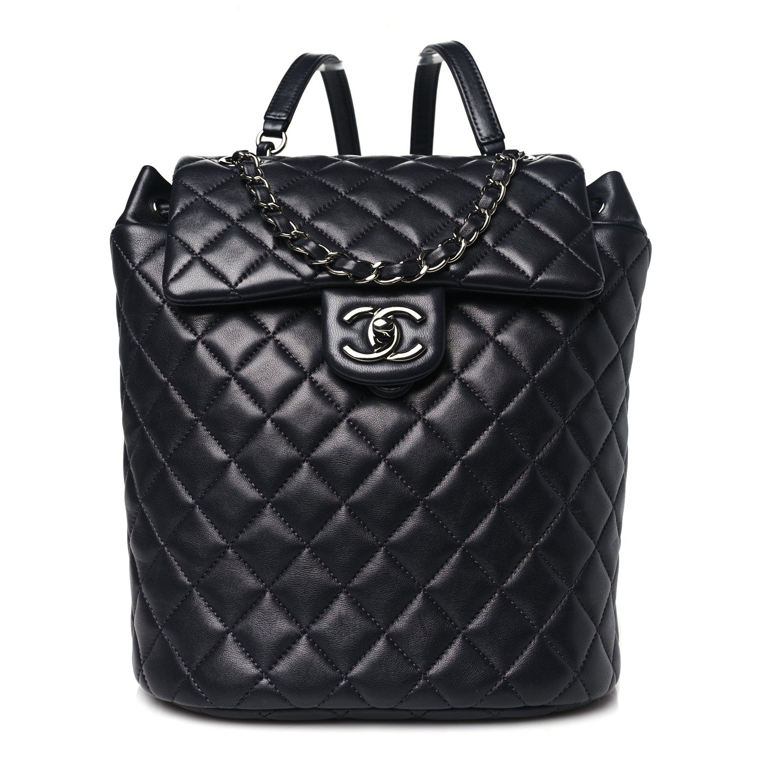 Chanel Lambskin Quilted Small Urban Spirit Backpack Navy 1 of 10