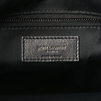 Saint Laurent Calfskin Crocodile Embossed Monogram Medium Niki Shopping Bag Black 6 of 9